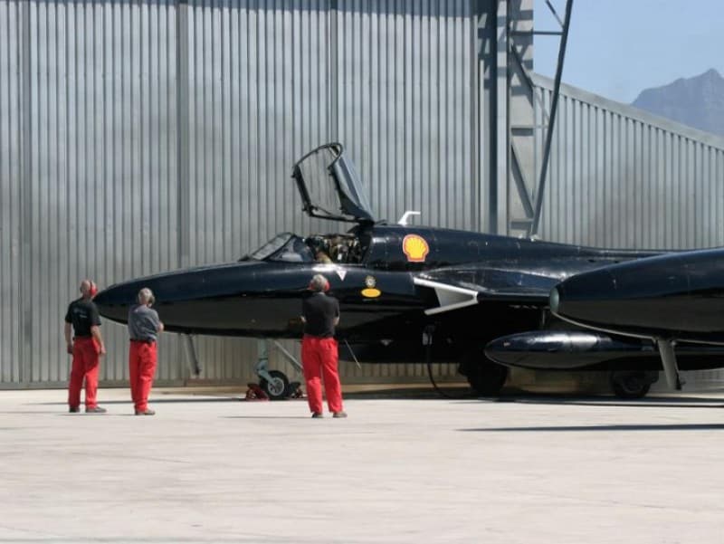 Hawker Hunter Kampfjet-Flug in Kapstadt, Südafrika – 3