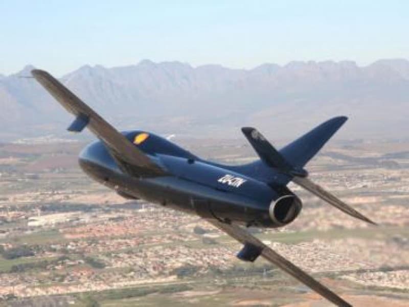 Hawker Hunter Kampfjet-Flug in Kapstadt, Südafrika