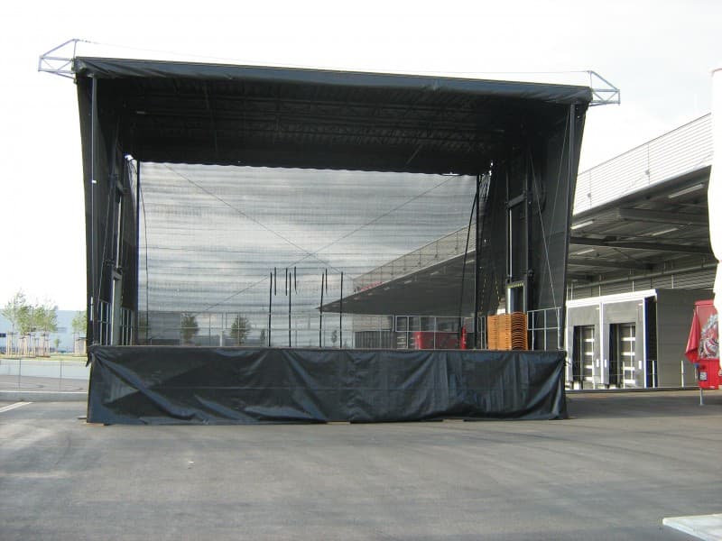 Mobile Show - Bühne 80m²-140m² - Bühnensystem "Smart Stage" für Stadtfest, Kundgebung, Präsentatio