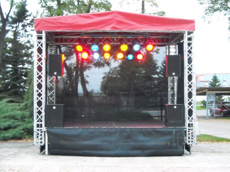 Bühne mit Sattel Dach 4x3 - 12m² für kleine Stadtfest, Präsentation, Events etc. – 4