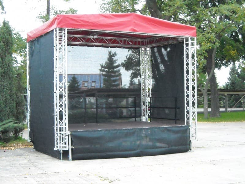 Bühne mit Sattel Dach 4x3 - 12m² für kleine Stadtfest, Präsentation, Events etc. – 3