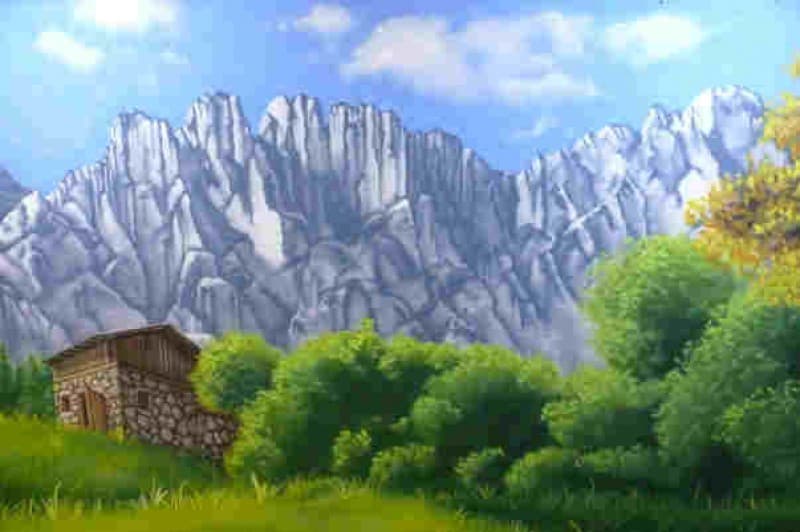Bühnenbild Alpen , Alpenlandschaft  – 2