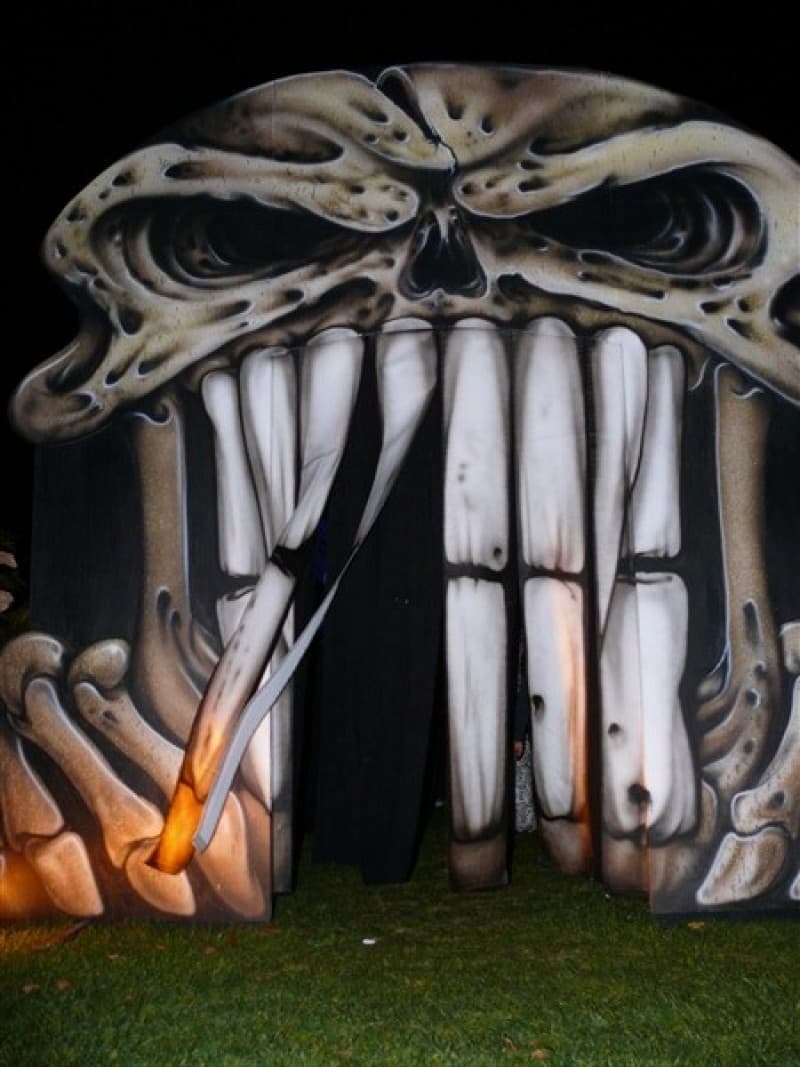 Totenkopf Eingang , Halloween Dekoration , Piraten Dekoration – 3