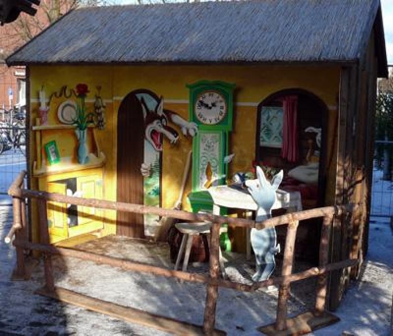 Märchenszene Wolf und die 7 Geißlein , Märchen Dekoration , Weihnachten – 3