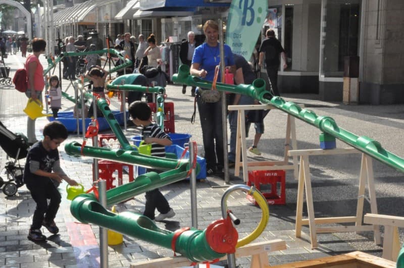Wasserbaustelle - Wasserlabyrinth mieten