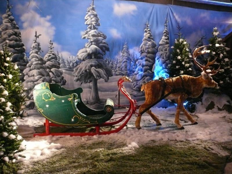 Winterschlitten -  Weihnachtsmannschlitten , Weihnachts Dekoration , Winter Dekoration , Schlitten
