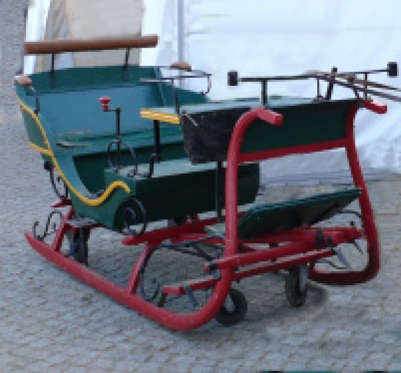 Winterschlitten -  Weihnachtsmannschlitten , Weihnachts Dekoration , Winter Dekoration , Schlitten – 5
