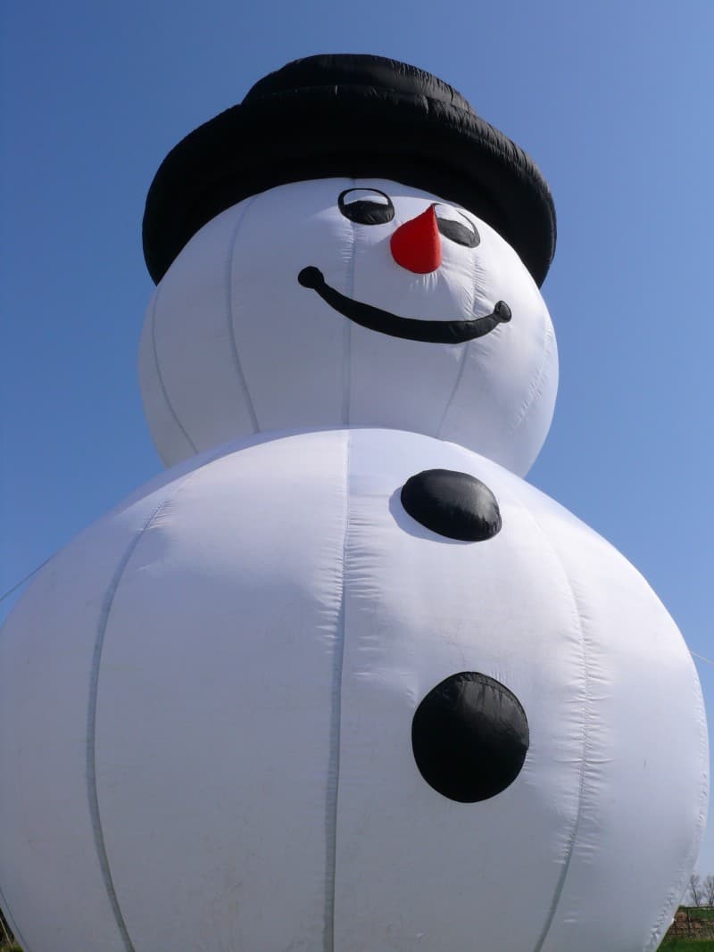 Schneemann , Aufblasbarer Schneemann , Winterdekoration – 2