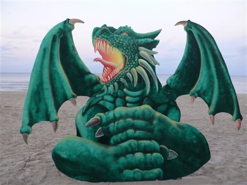 Drachen Fotowand , Mittelalterdekoration , Drachen – 3