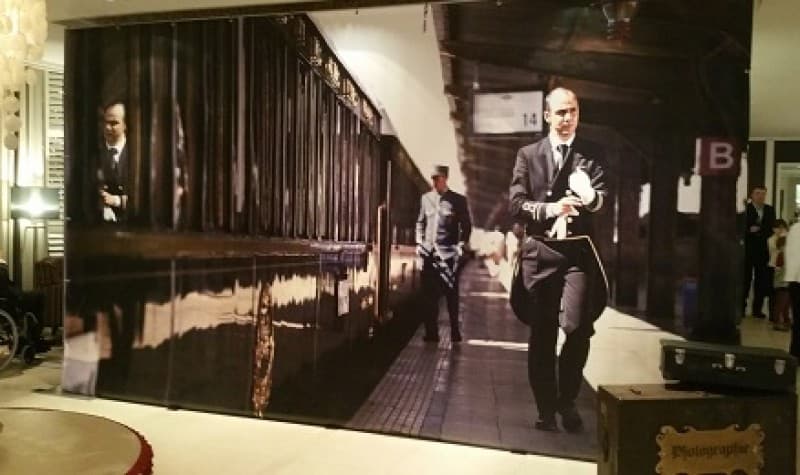 Orient Express Bühnenbild, Eisenbahn Orientexpress Kulisse, Bahnhof – 3