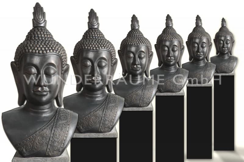 Buddha-Büste, schwarz – 5