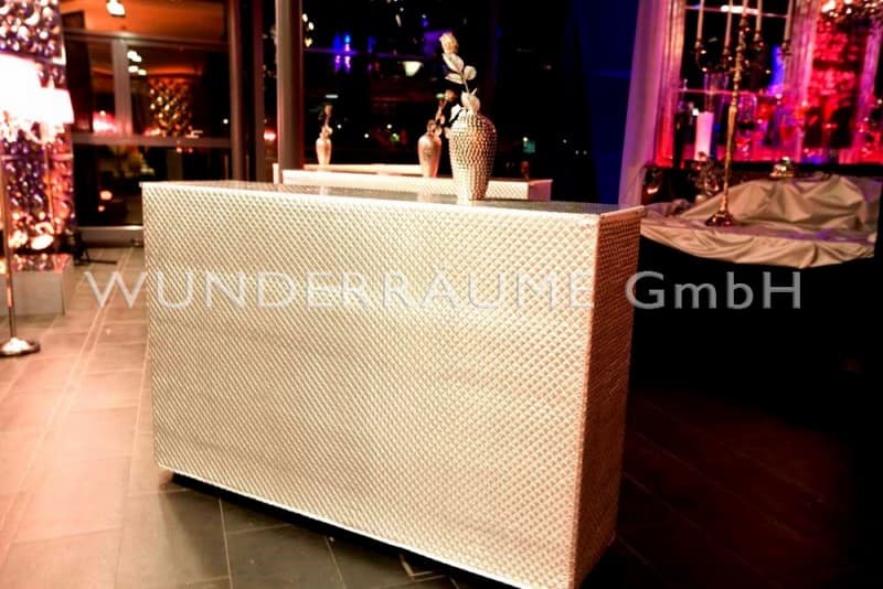 Stehtisch Glamour in silber und gold – 2
