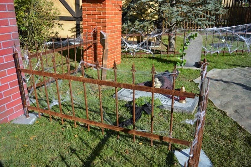 Friedhofzaun, Zaun Metall, Halloween Dekoration, Halloween, Grusel – 4