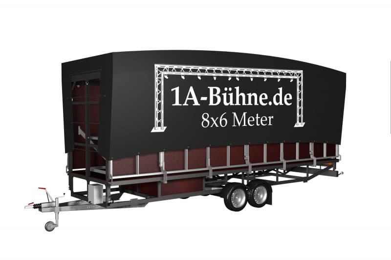 Mobiler Bühnentrailer mit Rundbogendach / Bühne / Veranstaltungsbühne / Bühnenanhänger – 4