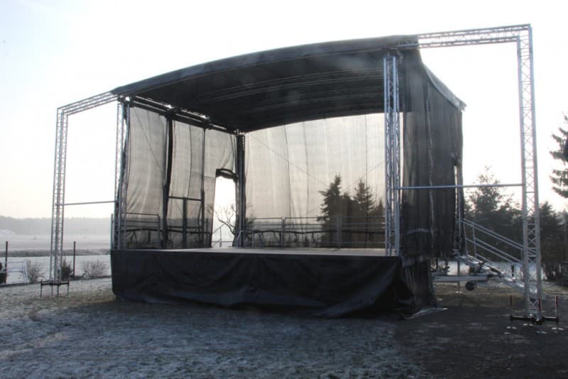 Mobiler Bühnentrailer mit Rundbogendach / Bühne / Veranstaltungsbühne / Bühnenanhänger – 3