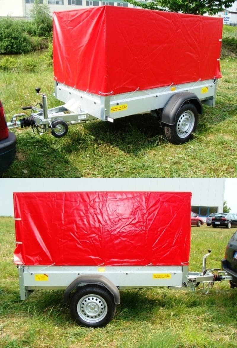 Planenanhänger gebremst 750 kg – 100 km/h Führerschein B geeignet 2070 x 1080 x 1300 = 2,90 m³