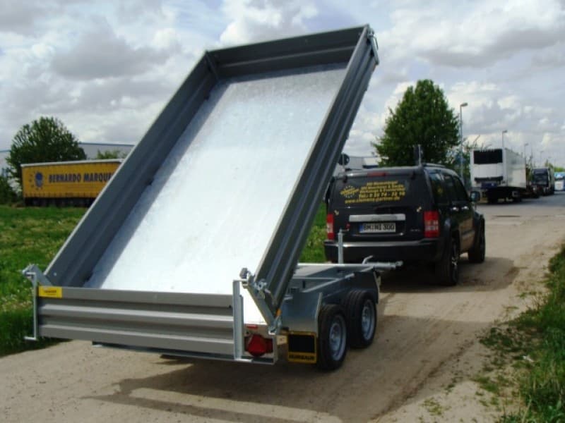 Dreiseitenkipper Kipper Hochlader 3500 kg gebremst E-Pumpe + Handpumpe 100 km/h 3630 x 1855 x 350 – 3