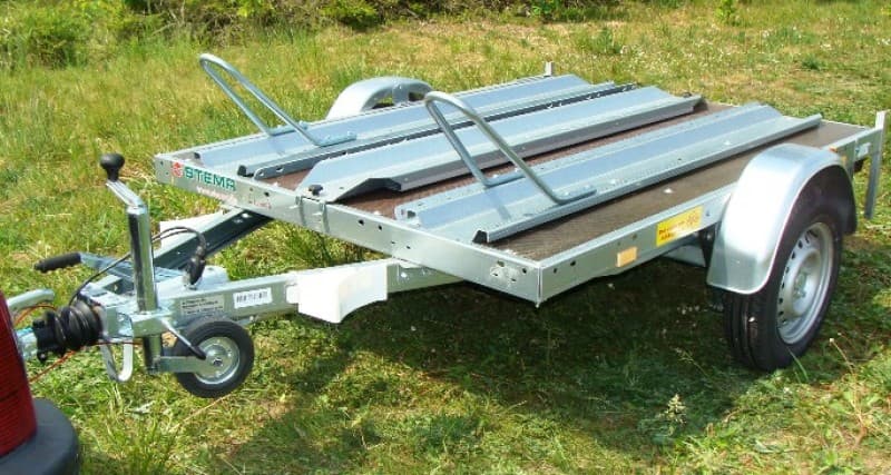 Motorradanhänger 850 kg gebremsten 1 bis 2 Motorräder 100 km/h 2000x1500 Nutzlast 650 kg