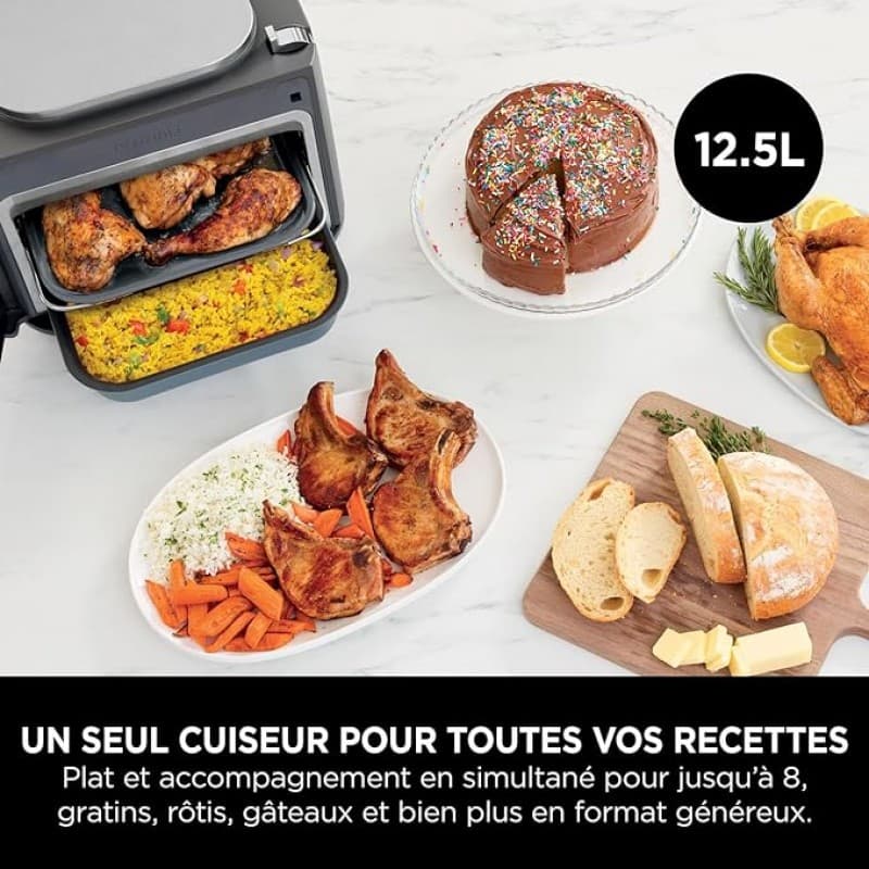 Multikocher 12-in-1 Backofen &amp; Heißluftfritteuse Fritteuse 12 Kochfunktionen