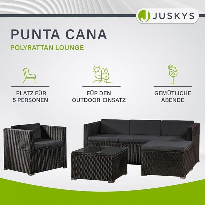 Sitzgruppe Messemöbel Polyrattan Lounge Sofa für 5 Personen Komfortecke für Ihre Kunden