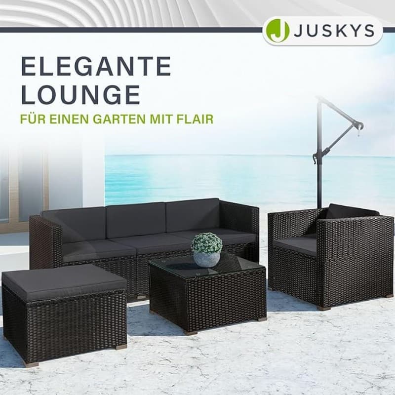 Sitzgruppe Messemöbel Polyrattan Lounge Sofa für 5 Personen Komfortecke für Ihre Kunden – 3