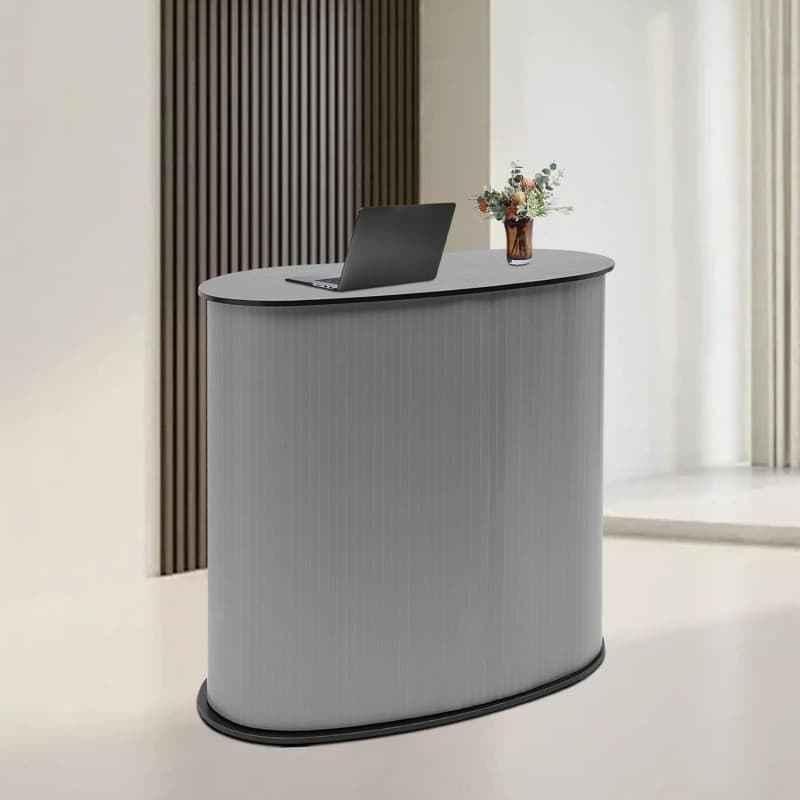 Empfang Messetheke klappbar Mobile Theke Promotion-Stand Verkaufstheke Tragkraft 50 kg Schwarz Ausst – 4