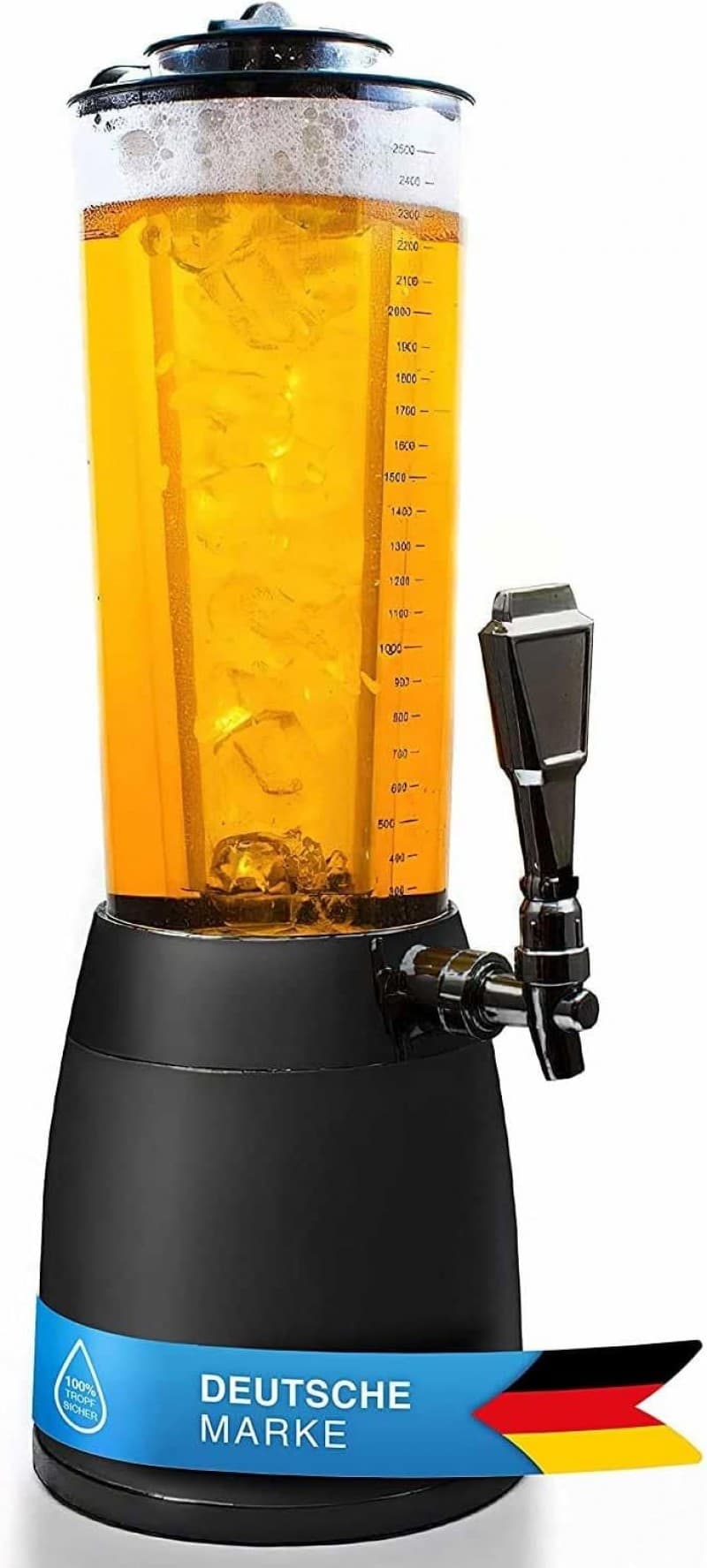 Bierturm mit Zapfhahn 4,0 Liter mit 1,3 Liter Eiskühler Höhe 520 mm – 5