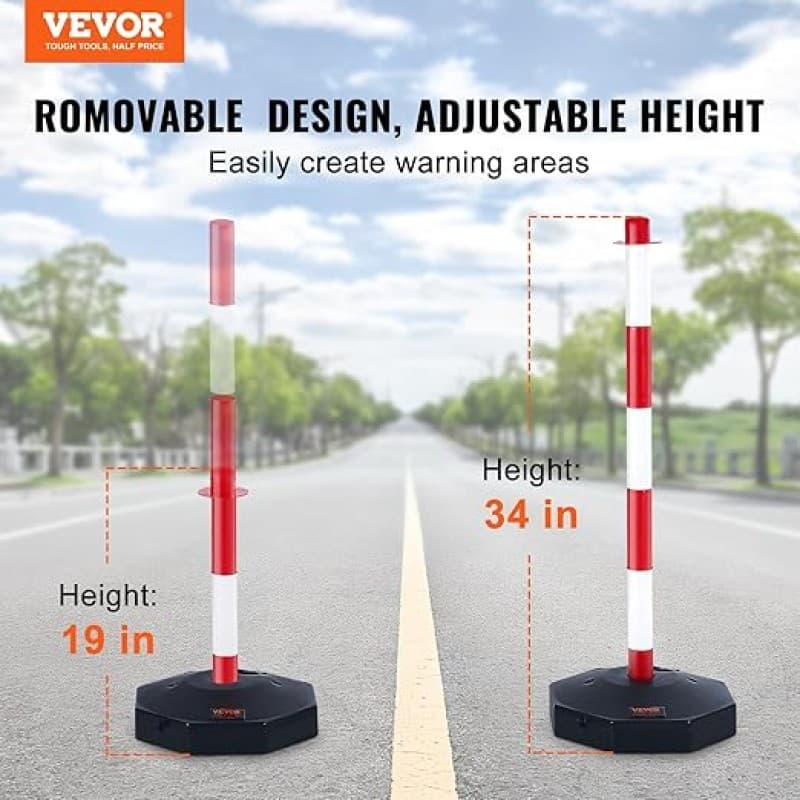 Absperrpfosten Absperrung 4 Stk. 860 x 285 x 285 mm Warnkegel Verkehrsleitkegel Warnleitkegel mit Ke – 2
