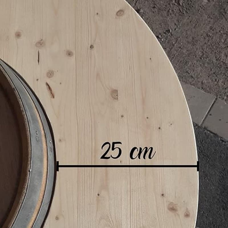 Weinfass Stehtisch Deluxe 225 Liter breiter Ring Natur Höhe 95 cm Gewicht 65 kg – 3