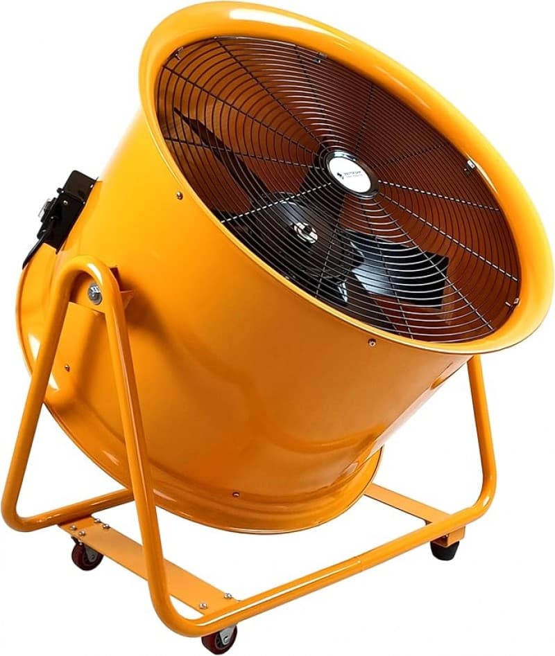Bauventilator Innenventilator Metallventilator Windmaschine Rohrventilator Orange Durchmesser 600 mm – 2