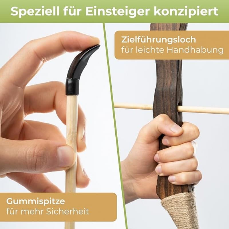 Pfeil und Bogen Kinder | 10 Pfeile mit Gummispitze Köcher und 3 Zielscheiben | Bogenschießen Kinders – 2