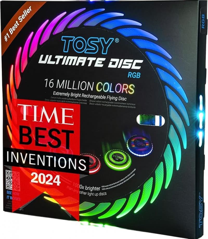 Frisbee Scheibe beleuchtet 2 Stück Flying Disc 16 Millionen RGB-Farben oder 36 LEDs Hell Smart-Modi  – 2