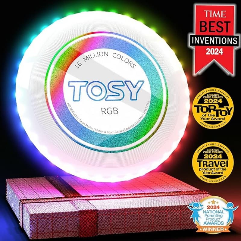 Frisbee Scheibe beleuchtet 2 Stück Flying Disc 16 Millionen RGB-Farben oder 36 LEDs Hell Smart-Modi  – 3