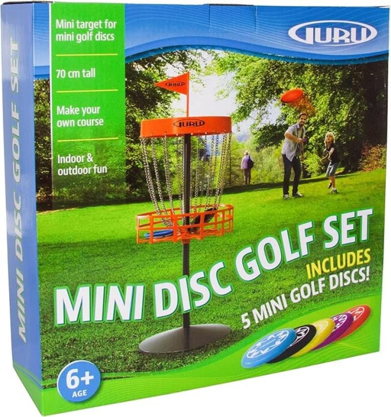 Frisbeekorb mit 5 Wurfscheiben Disc Golf Mini Basket Set 70 cm Mini Discgolf Korb 5 Mini-Discs – 4