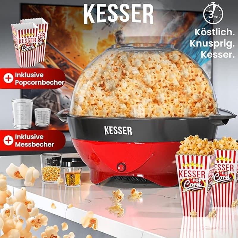 Popcornmaschine für private Feiern 800 W 5,5 l – Kindergeburtstage – 2