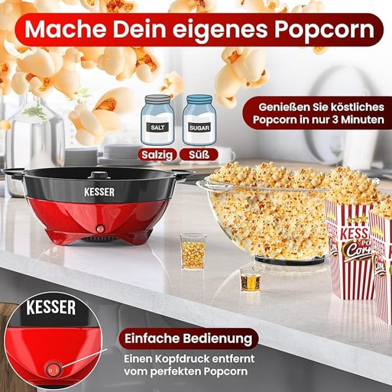 Popcornmaschine für private Feiern 800 W 5,5 l – Kindergeburtstage – 4