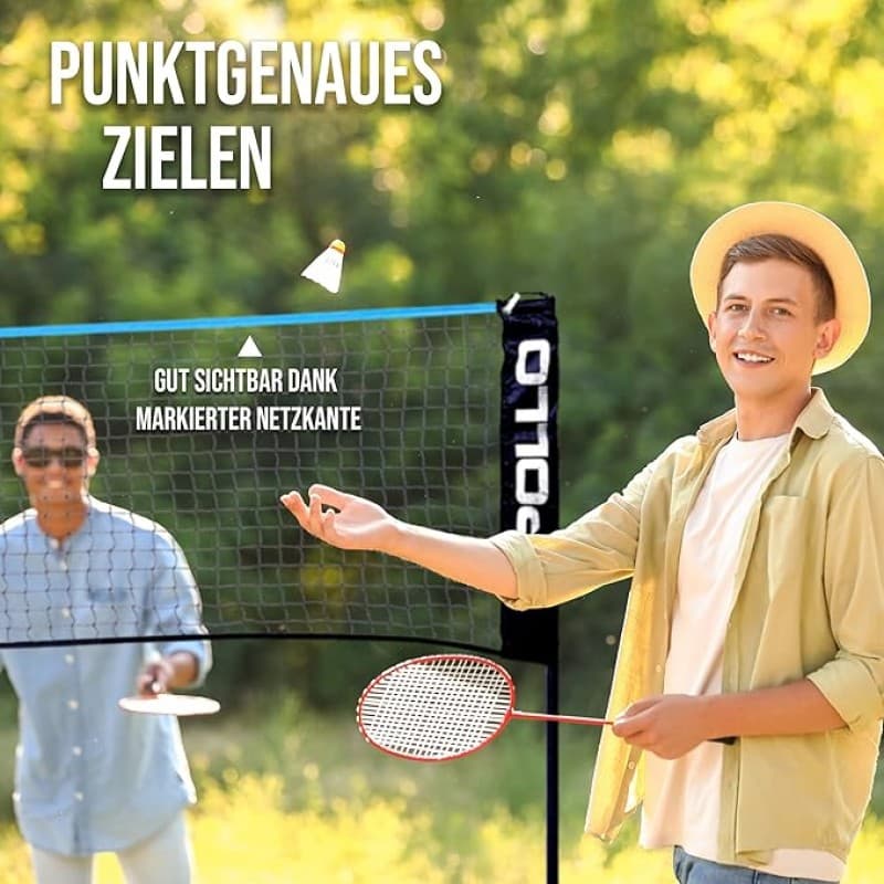 Badmintonnetz Volleyballnetz 400 cm Federballnetz 3-fach höhenverstellbar Set bestehend aus Netz 3x  – 4