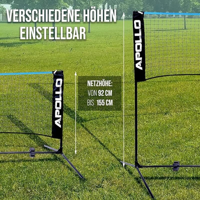 Badmintonnetz Volleyballnetz 400 cm Federballnetz 3-fach höhenverstellbar Set bestehend aus Netz 3x  – 5