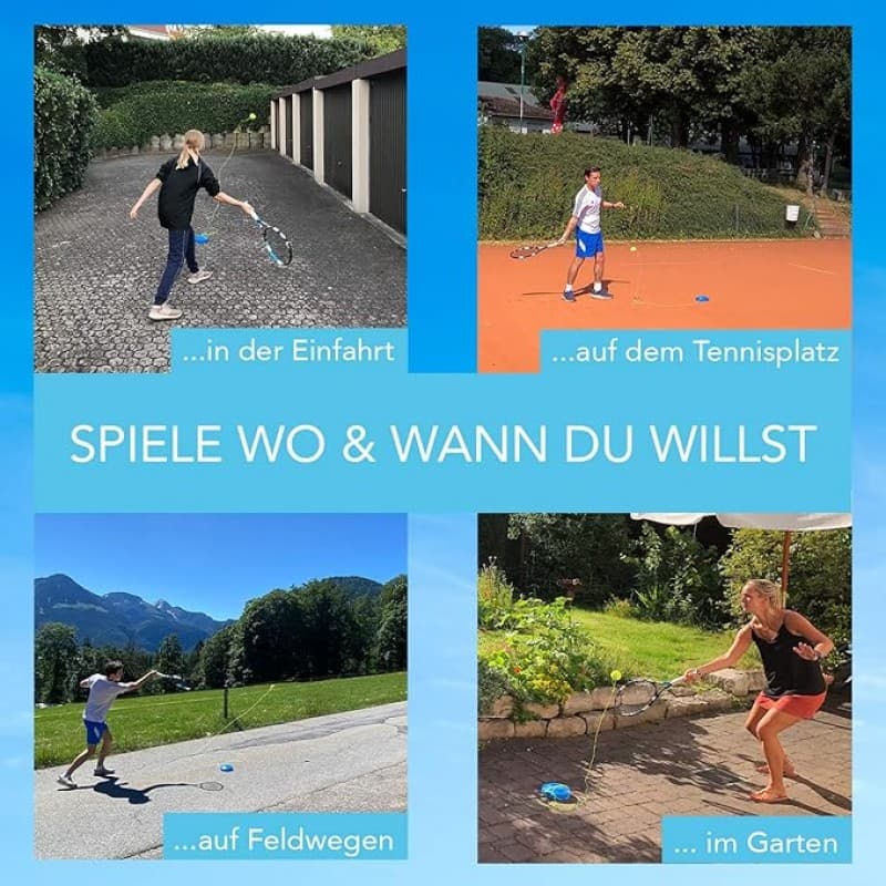Tennisball Tennisspiel Ballspiel für draußen im Garten im Park für Kinder und Erwachsene inkl. Trans – 3