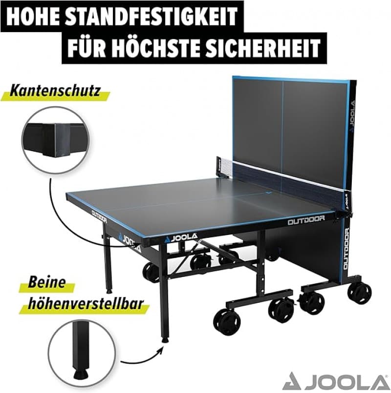 Tischtennisplatte inkl. Schläger + Bälle Tischtennisplatten klappbar Tischtennisplatte für draußen + – 2