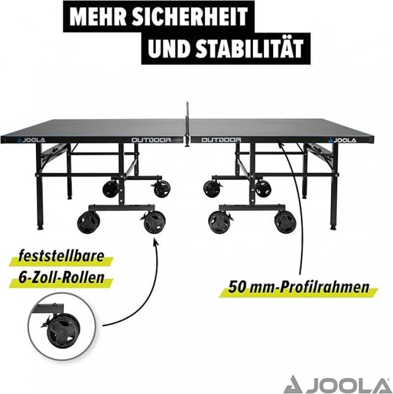 Tischtennisplatte inkl. Schläger + Bälle Tischtennisplatten klappbar Tischtennisplatte für draußen + – 4