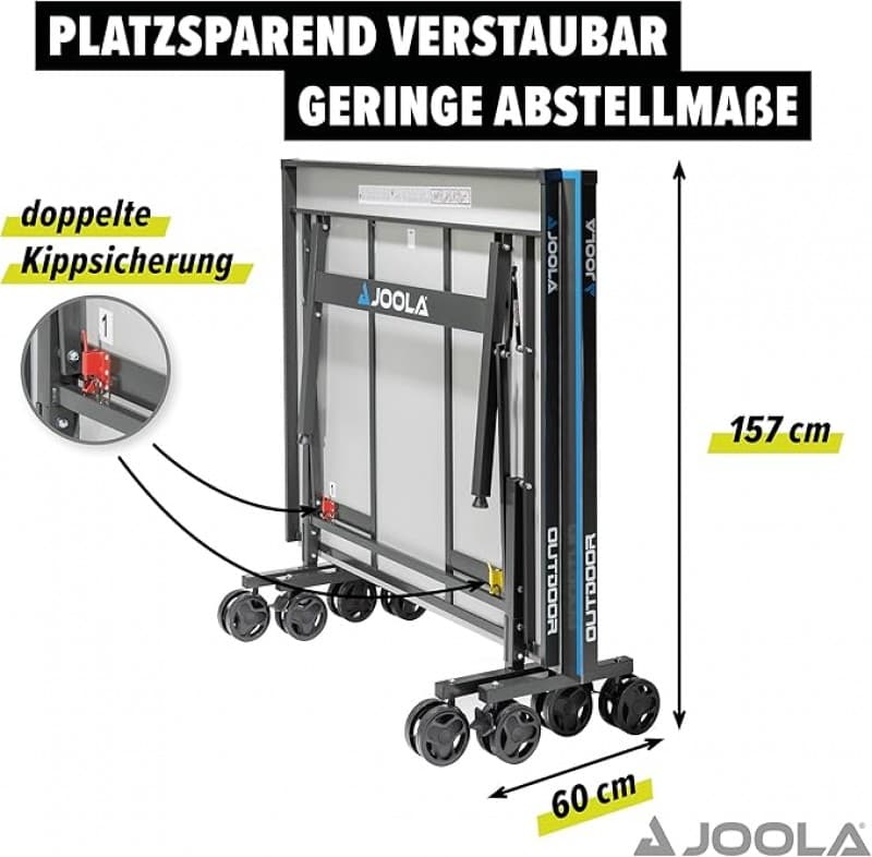 Tischtennisplatte inkl. Schläger + Bälle Tischtennisplatten klappbar Tischtennisplatte für draußen + – 5
