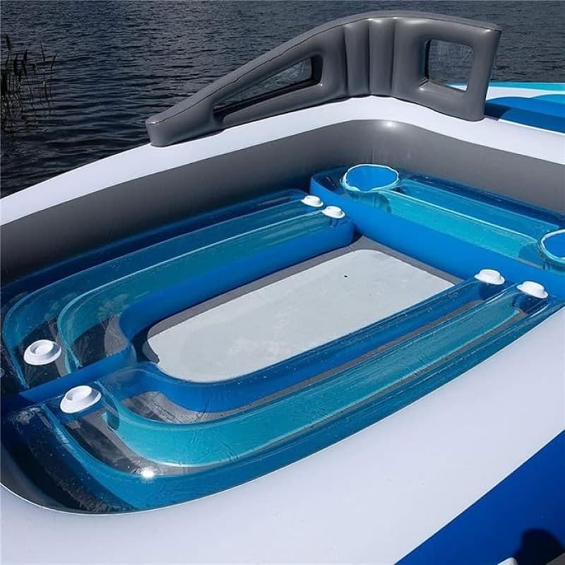 Schlauchboot aufblasbares Boot PVC Wasserpiraten Pool + See für 4-6 Personen Lake Ocean Floating Pla – 3