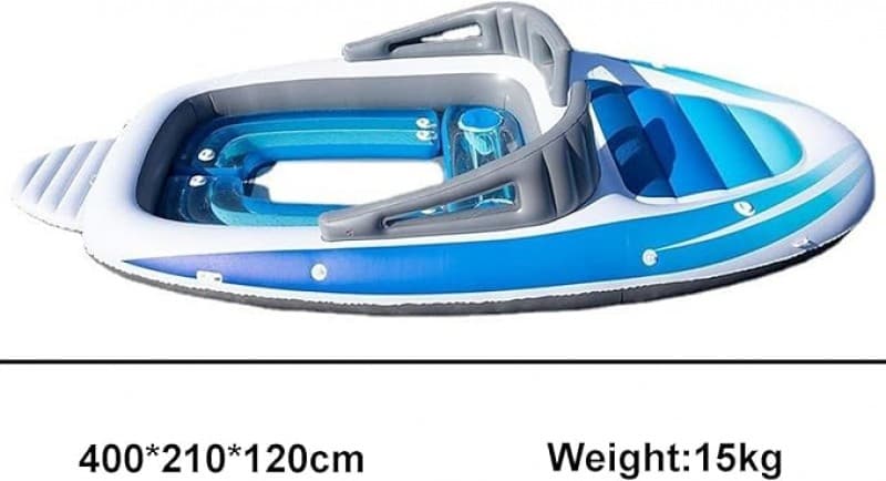 Schlauchboot aufblasbares Boot PVC Wasserpiraten Pool + See für 4-6 Personen Lake Ocean Floating Pla – 5