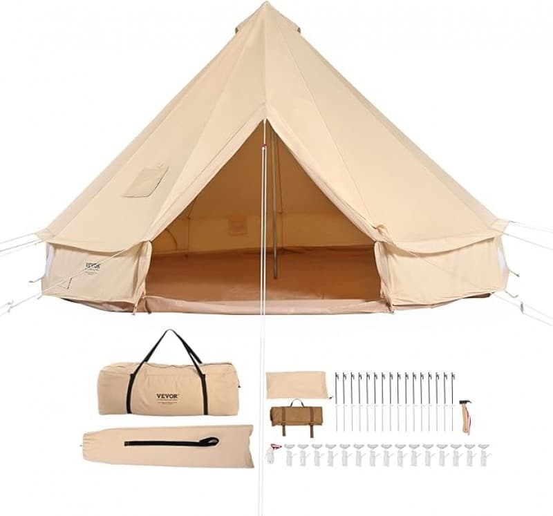 Jurtenzelt Glockenzelt 7 m Jurtenzelt Campingzelt geeignet für 6-12 Personen TC-Baumwolle und robust – 2