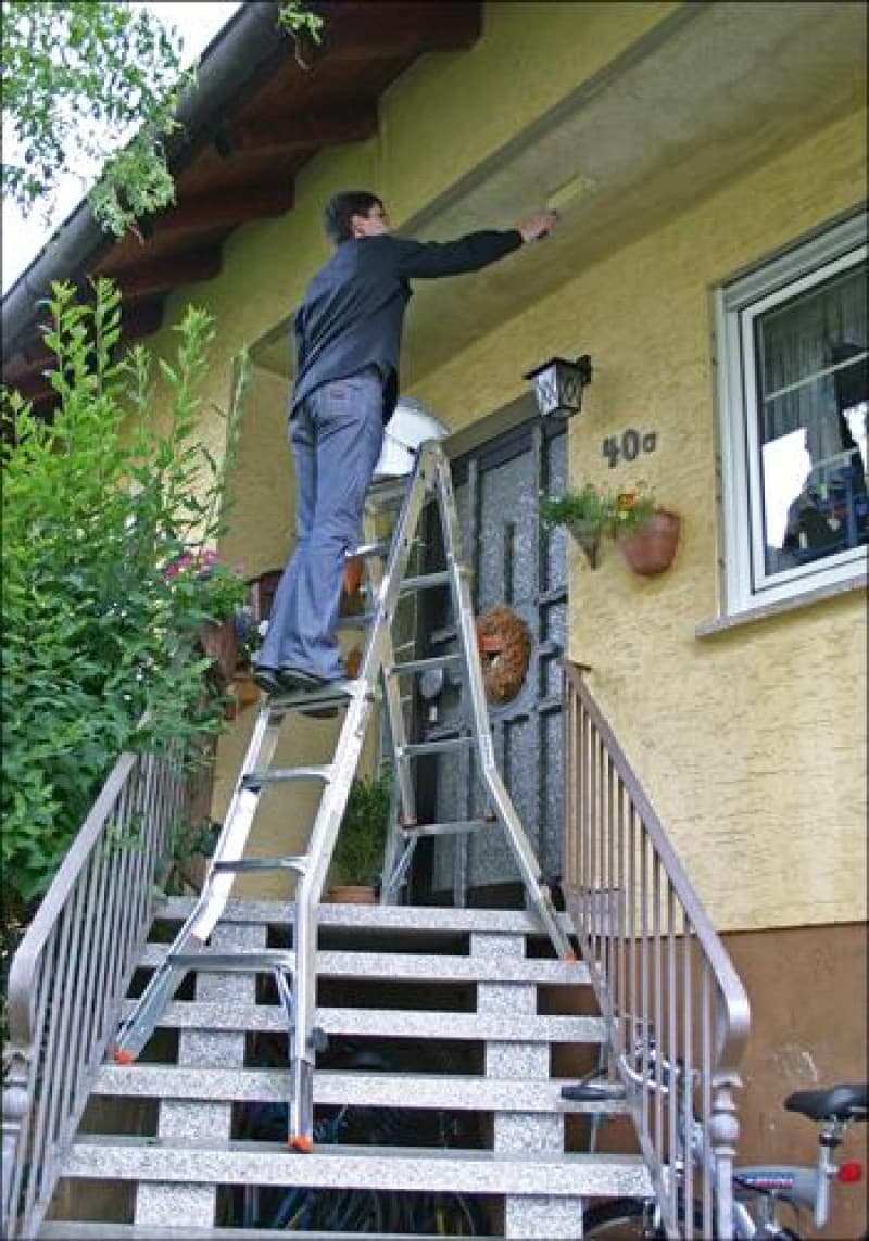 Teleskop Alu-Gelenkleiter Treppenleiter bis 5,3 m Länge Belastung bis 150 kg – 2