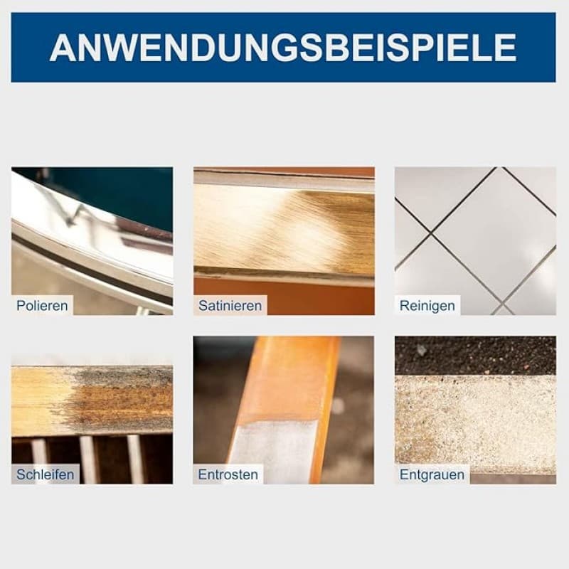 Bürstenschleifer Satiniermaschine Schleifgerät mit Messingdrahtbürste Softstart 1300 Watt 100 mm Bür – 2