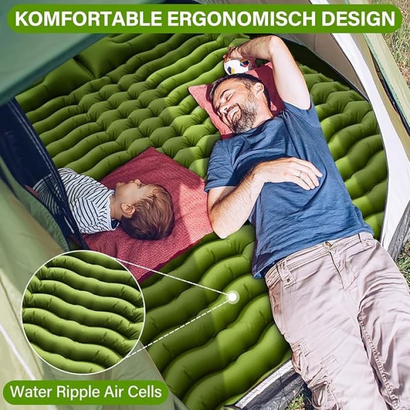 Camping Isomatte selbstaufblasend verdickte doppel Camping Matratze ultraleicht Luftmatratze Camping – 4