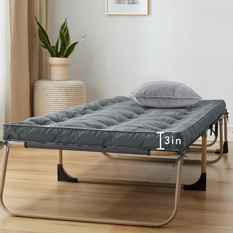 Campingmatratze 1900 x 750 mm Baumwollmatte für Feldbett gesteppte Isomatten für Camping aufrollbare – 3