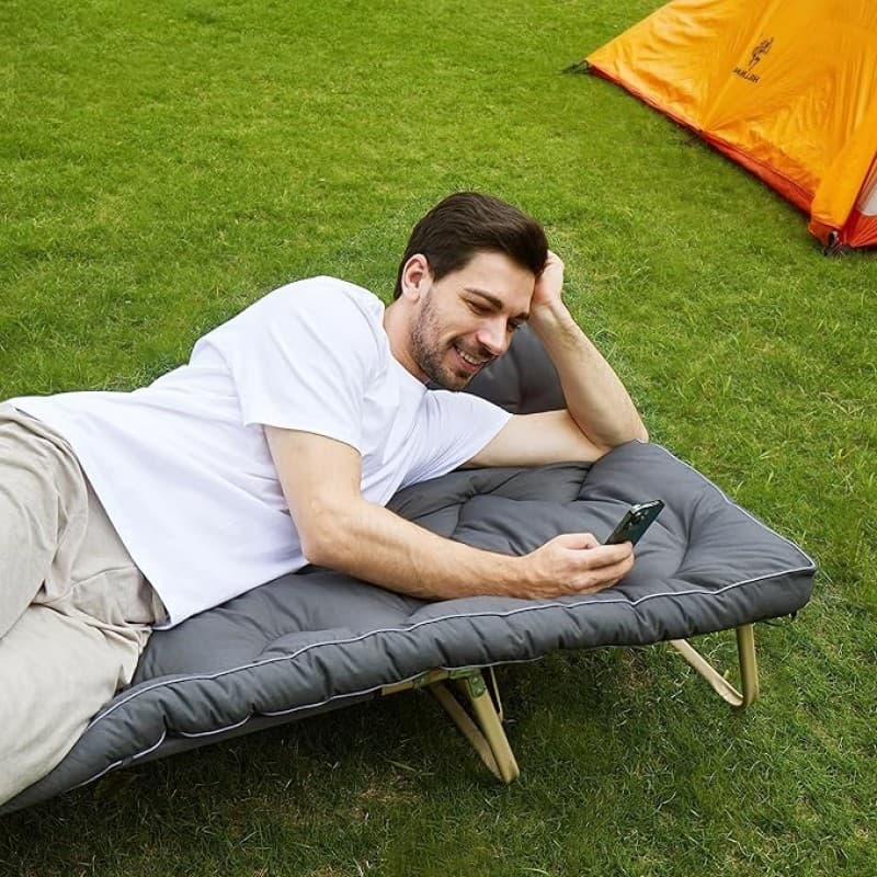 Campingmatratze 1900 x 750 mm Baumwollmatte für Feldbett gesteppte Isomatten für Camping aufrollbare – 4